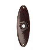 THPG 177425 Szyld drzwiowy owalny 149 mm Bakelit® czerwonobrązowy (1 para) — zdjęcie 2