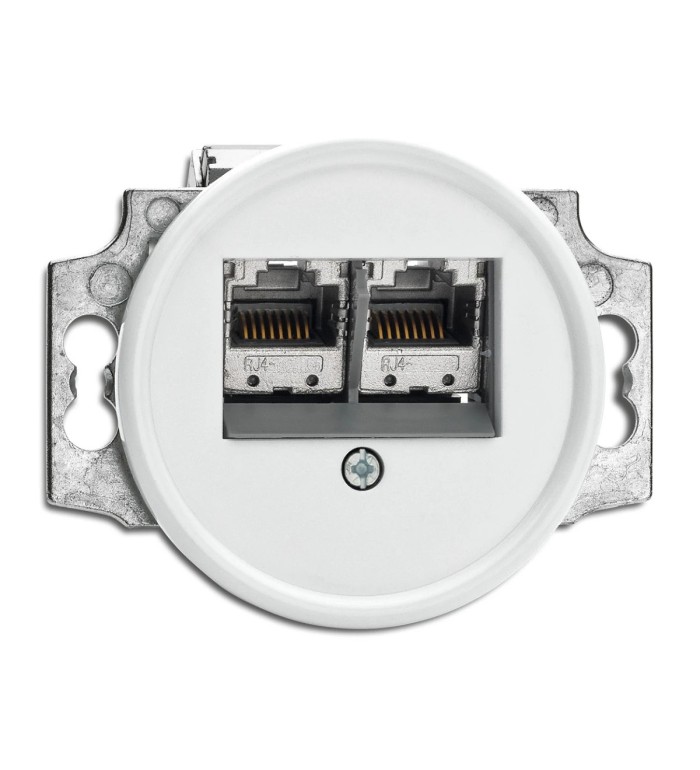 THPG 100726 Gniazdo RJ45 6e duroplast biały