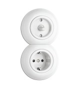 Łącznik dźwigniowy 173116 + Gniazdko 173068 + 2 x Ramka 173088
