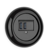THPG 174001 Ramka pojedyncza do gniazd multimedialnych porcelana czarna — zdjęcie 5