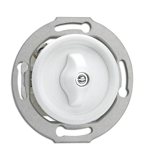 THPG 100382 Włącznik obrotowy dwubiegunowy duroplast biały