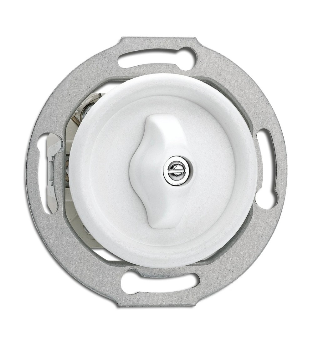 THPG 100382 Włącznik obrotowy dwubiegunowy duroplast biały