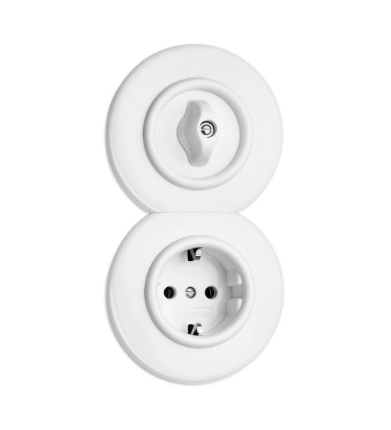 Łącznik obrotowy 100382 + Gniazdko 176400 + 2 x Ramka 176425