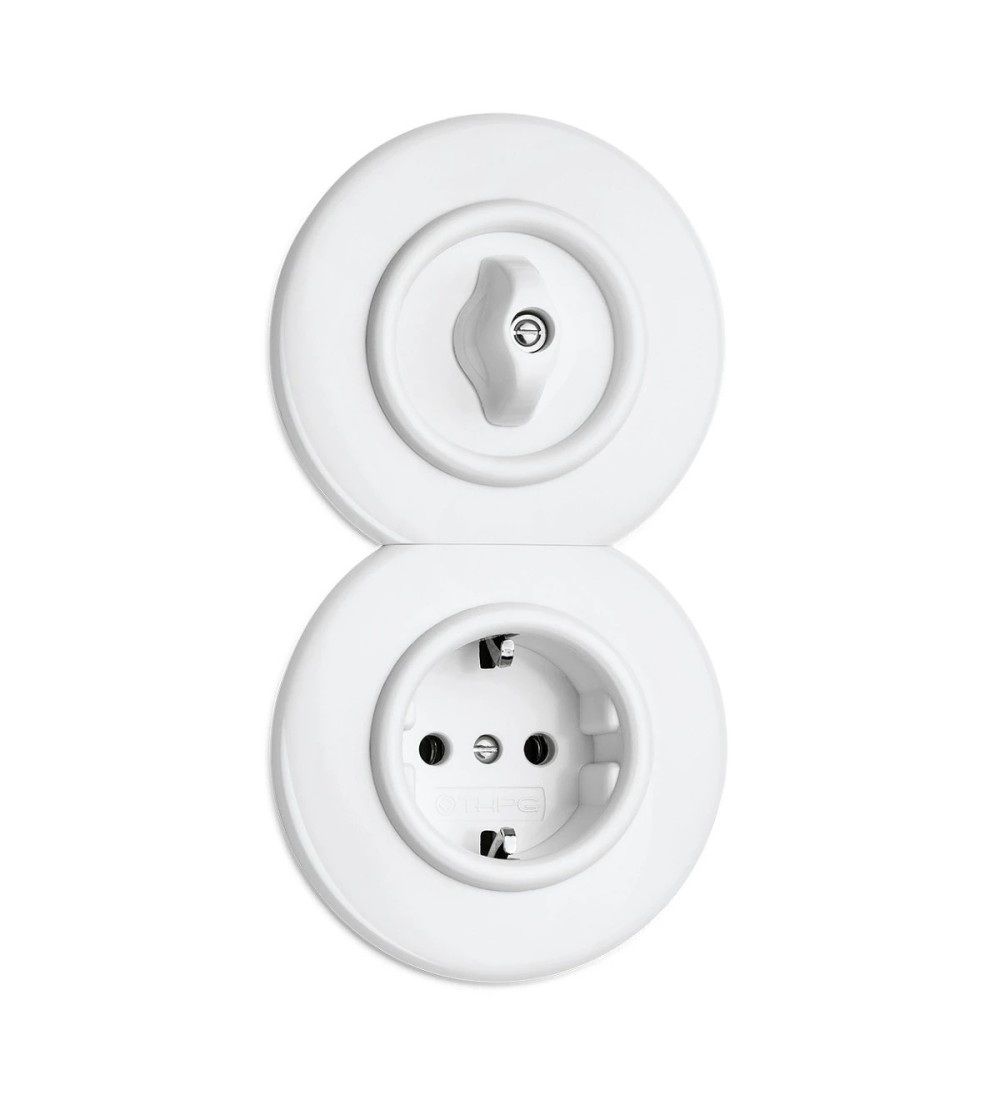 Łącznik obrotowy 100382 + Gniazdko 176400 + 2 x Ramka 176425