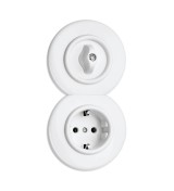 Łącznik obrotowy 100382 + Gniazdko 176400 + 2 x Ramka 176425