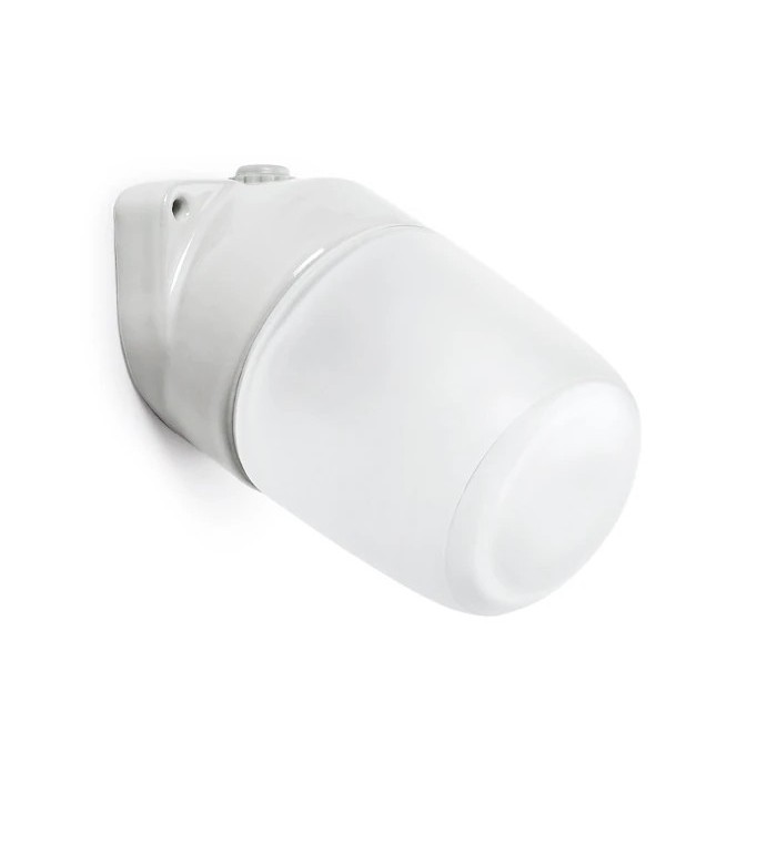 THPG 100757 Lampa ścienna LISILUX biała S, klosz matowy (trawiony)