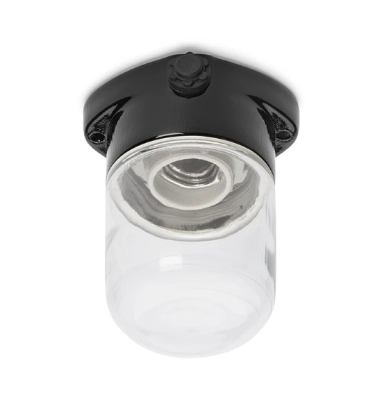 THPG 101320 Lampa sufitowa LISILUX czarna S, klosz przezroczysty