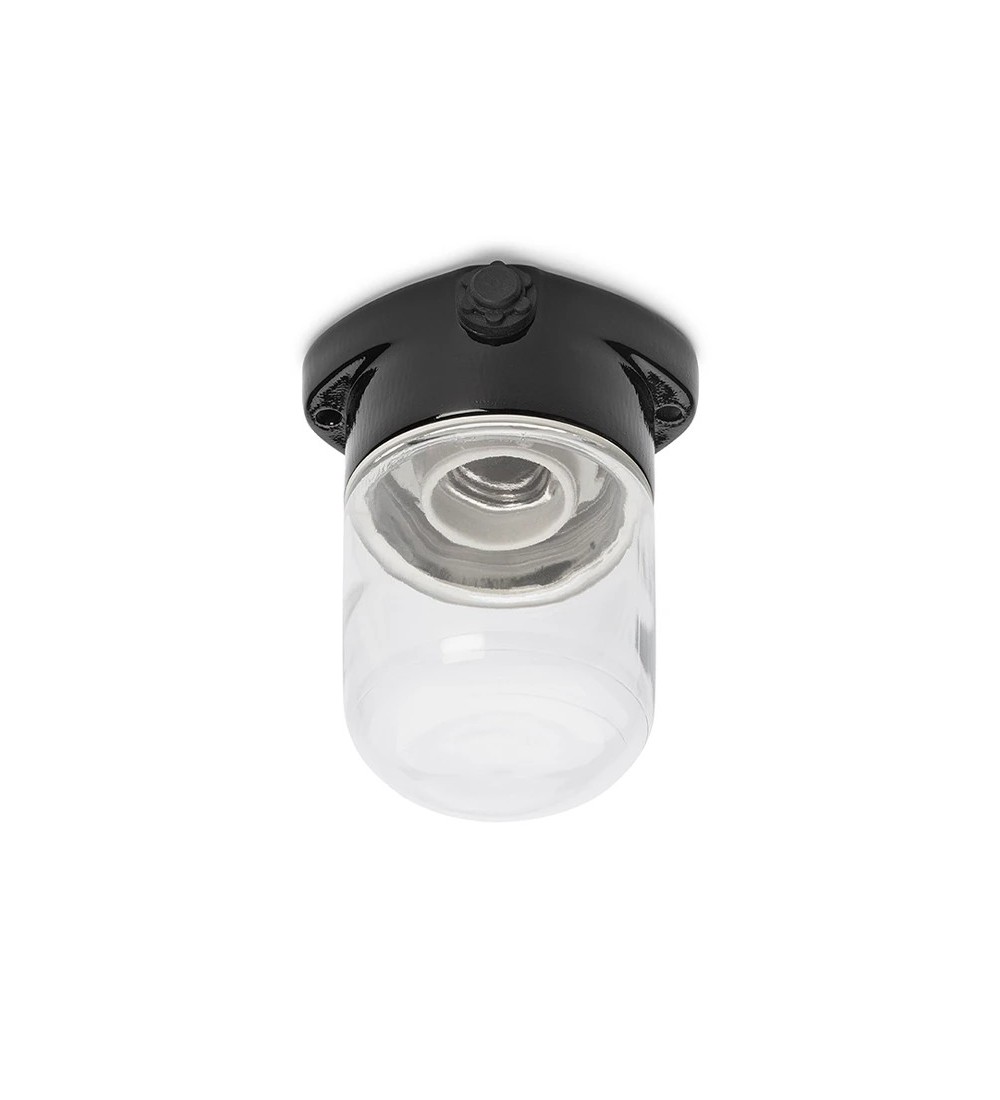THPG 101320 Lampa sufitowa LISILUX czarna S, klosz przezroczysty