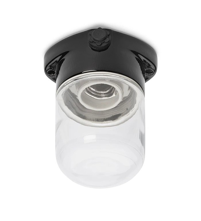 THPG 101320 Lampa sufitowa LISILUX czarna S, klosz przezroczysty