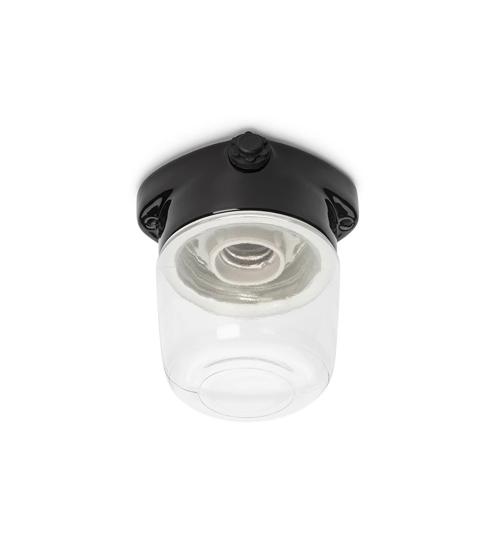 THPG 101324 LISILUX lampa sufitowa fi 95 czarny, szkło przezroczyste