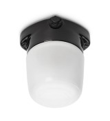 THPG 101326 LISILUX lampa sufitowa fi 95 czarny, szkło opalizujące