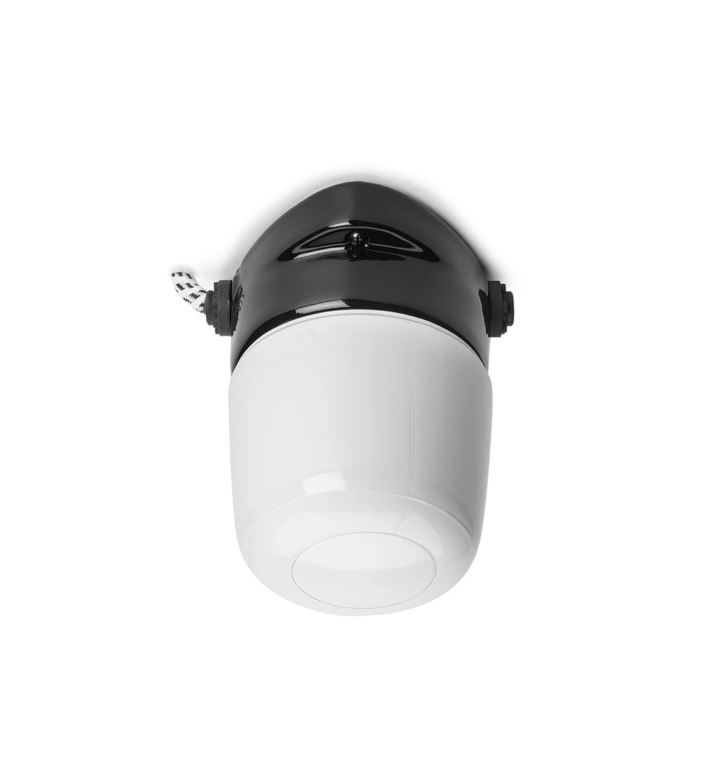THPG 101326 LISILUX lampa sufitowa fi 95 czarny, szkło opalizujące — zdjęcie 2