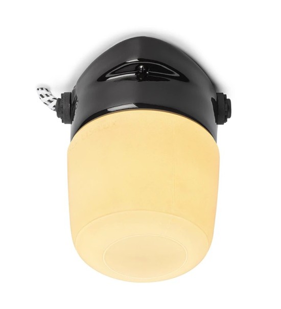 THPG 101326 LISILUX lampa sufitowa fi 95 czarny, szkło opalizujące — zdjęcie 3