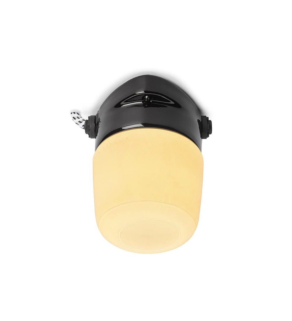 THPG 101326 LISILUX lampa sufitowa fi 95 czarny, szkło opalizujące — zdjęcie 3