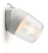THPG 139630 Lampa ścienna LISILUX biała M, klosz przezroczysty — zdjęcie 2
