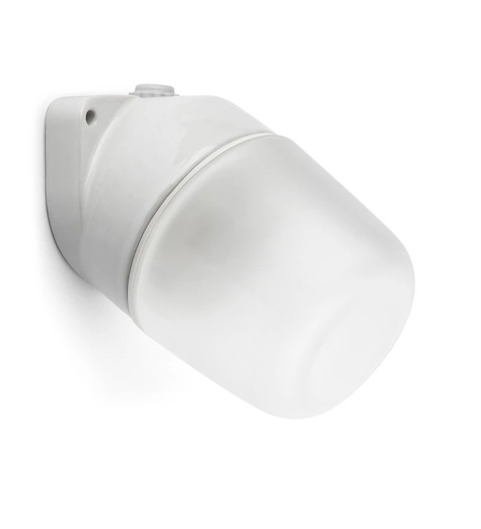 THPG 177049 Lampa ścienna LISILUX biała M, klosz matowy (trawiony)