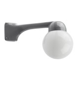 THPG 191103 Ramię ścienne do lampy zewnętrznej z odlewu aluminiowego, 90 stopni, szare, montaż narożny