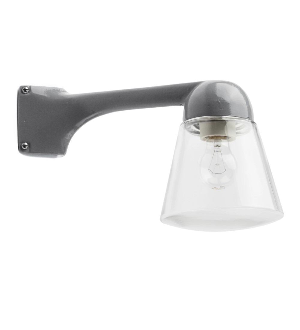 THPG 191103 Ramię ścienne do lampy zewnętrznej z odlewu aluminiowego, 90 stopni, szare, montaż narożny