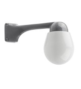 THPG 191103 Ramię ścienne do lampy zewnętrznej z odlewu aluminiowego, 90 stopni, szare, montaż narożny