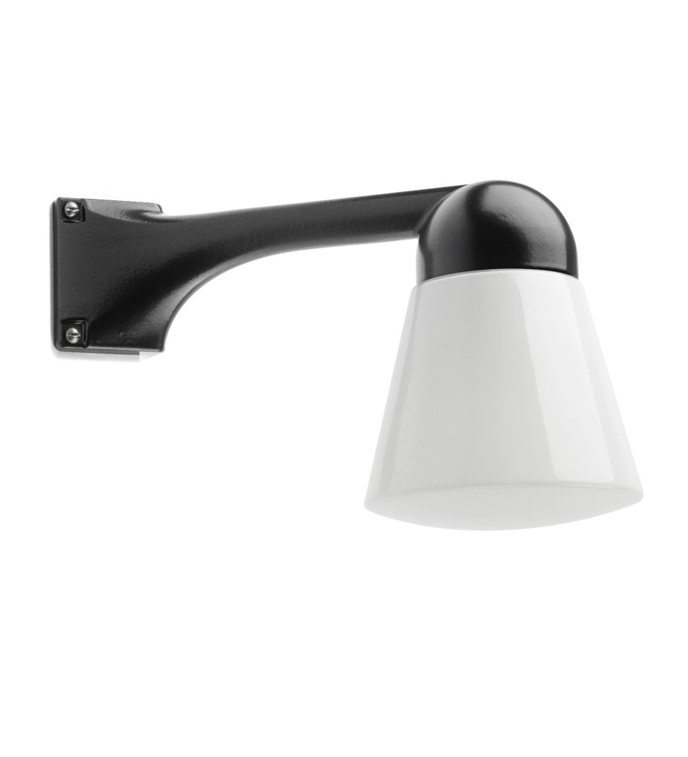 THPG 191104 Ramię ścienne do lampy zewnętrznej z odlewu aluminiowego, 90 stopni, czarne, montaż narożny