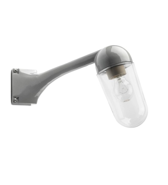 THPG 191107 Ramię ścienne do lampy zewnętrznej z odlewu aluminiowego, 80 stopni, szare, montaż narożny