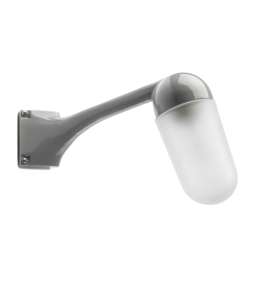 THPG 191107 Ramię ścienne do lampy zewnętrznej z odlewu aluminiowego, 80 stopni, szare, montaż narożny