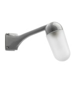 THPG 191107 Ramię ścienne do lampy zewnętrznej z odlewu aluminiowego, 80 stopni, szare, montaż narożny