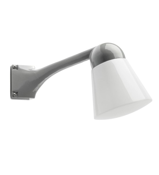 THPG 191107 Ramię ścienne do lampy zewnętrznej z odlewu aluminiowego, 80 stopni, szare, montaż narożny