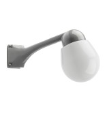 THPG 191107 Ramię ścienne do lampy zewnętrznej z odlewu aluminiowego, 80 stopni, szare, montaż narożny