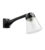 THPG 191108 Ramię ścienne do lampy zewnętrznej z odlewu aluminiowego, 80 stopni, czarne, montaż narożny