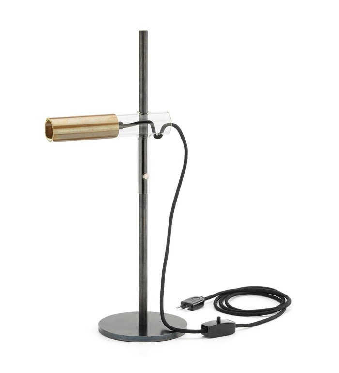 THPG 101870 Lampa wisząca z długim kloszem szklanym, mosiądz