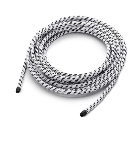 THPG 101141 Kabel w oplocie tekstylnym 3 x 0,75, trójżyłowy, z elementem nośnym - biało-czarny