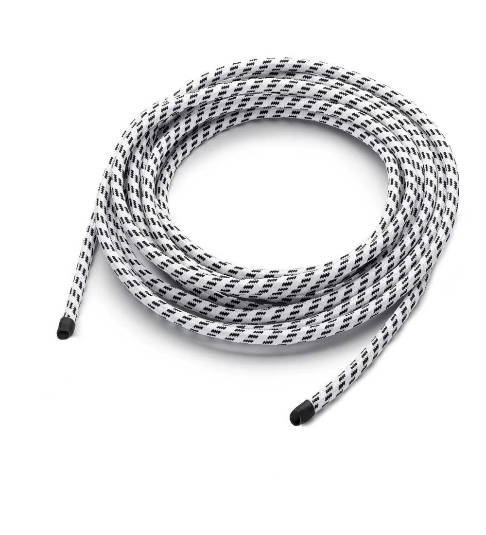 THPG 101141 Kabel w oplocie tekstylnym 3 x 0,75, trójżyłowy, z elementem nośnym - biało-czarny