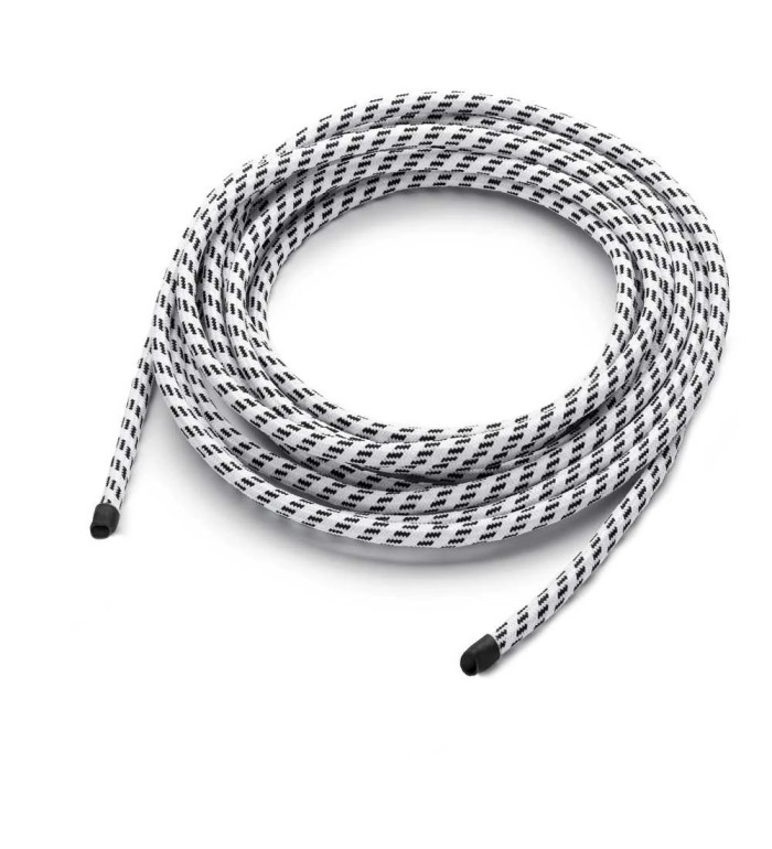 THPG 101141 Kabel w oplocie tekstylnym 3 x 0,75, trójżyłowy, z elementem nośnym - biało-czarny