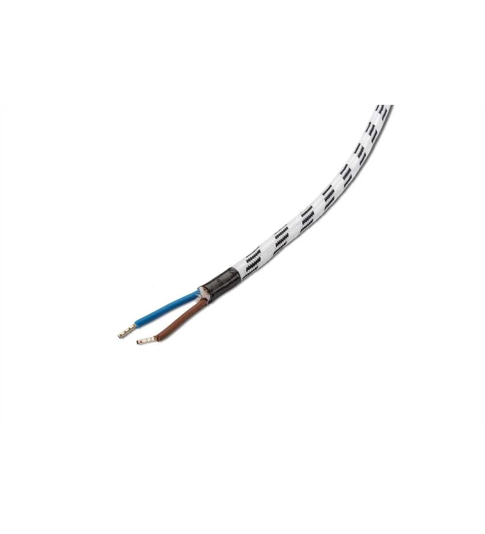 THPG 900534 Kabel w oplocie tekstylnym, wybrany kolor - biało-czarny